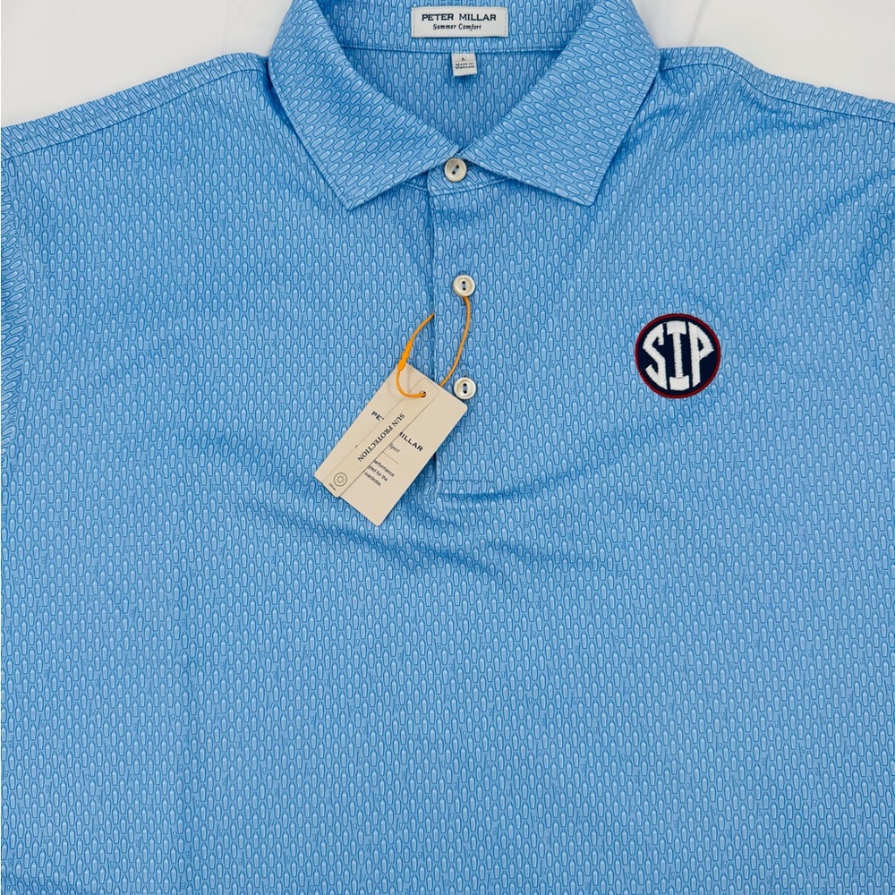 Powder Blue Ole Miss Peter Millar SIP "Shake Things Up" Polo - XL - NWT - Sealed